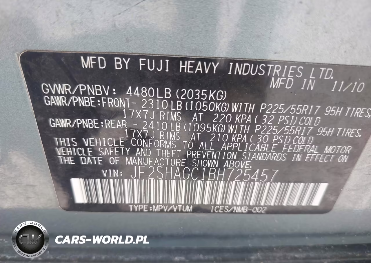 2011 Subaru Forester 2.5X Touring VIN:JF2SHAGC1BH725457 - 9