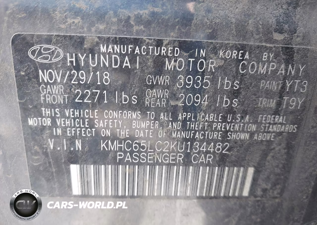 2019 Hyundai Ioniq Hybrid Blue VIN:KMHC65LC2KU134482 - 9