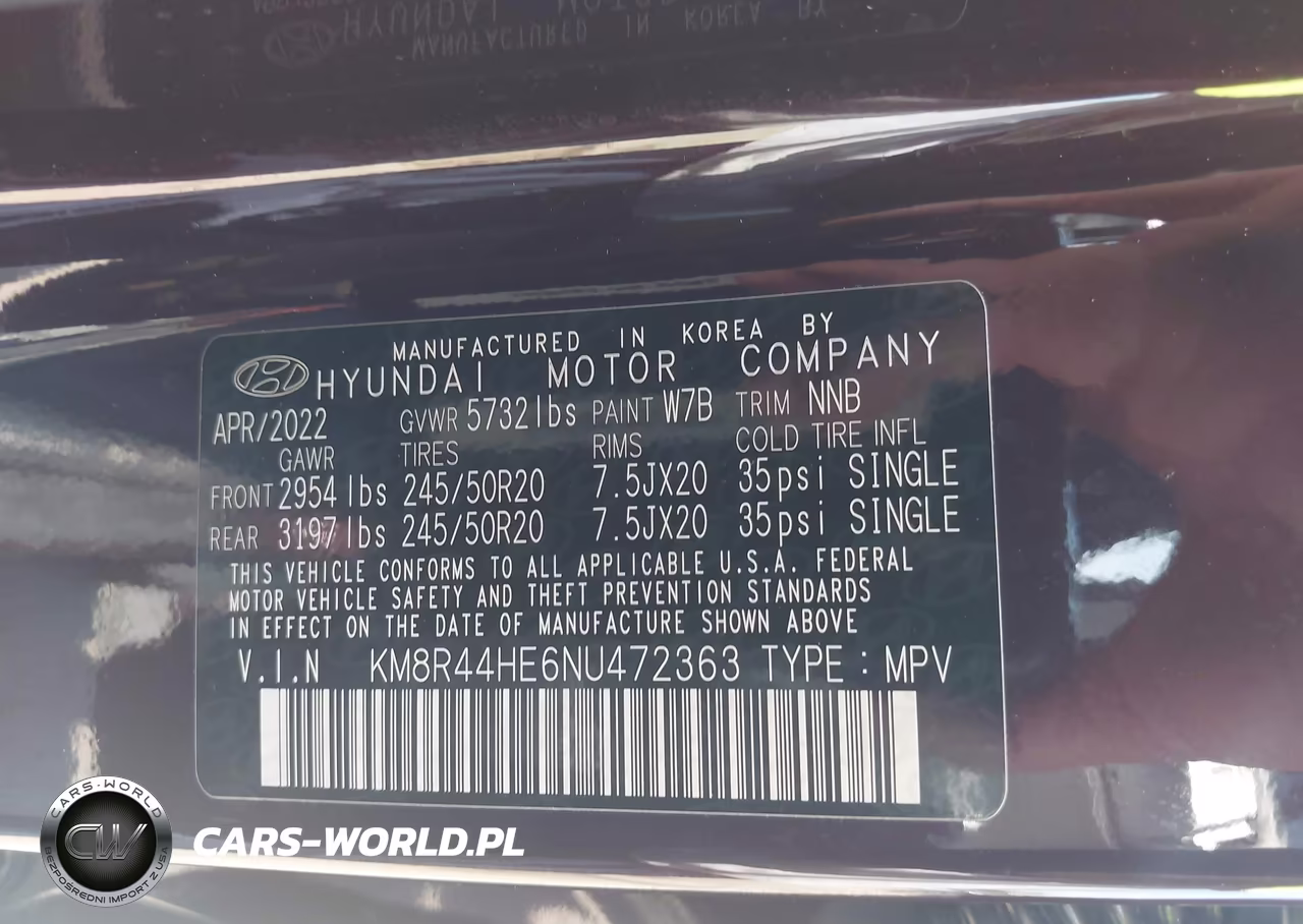2022 Hyundai Palisade Sel VIN:KM8R44HE6NU472363 - 9