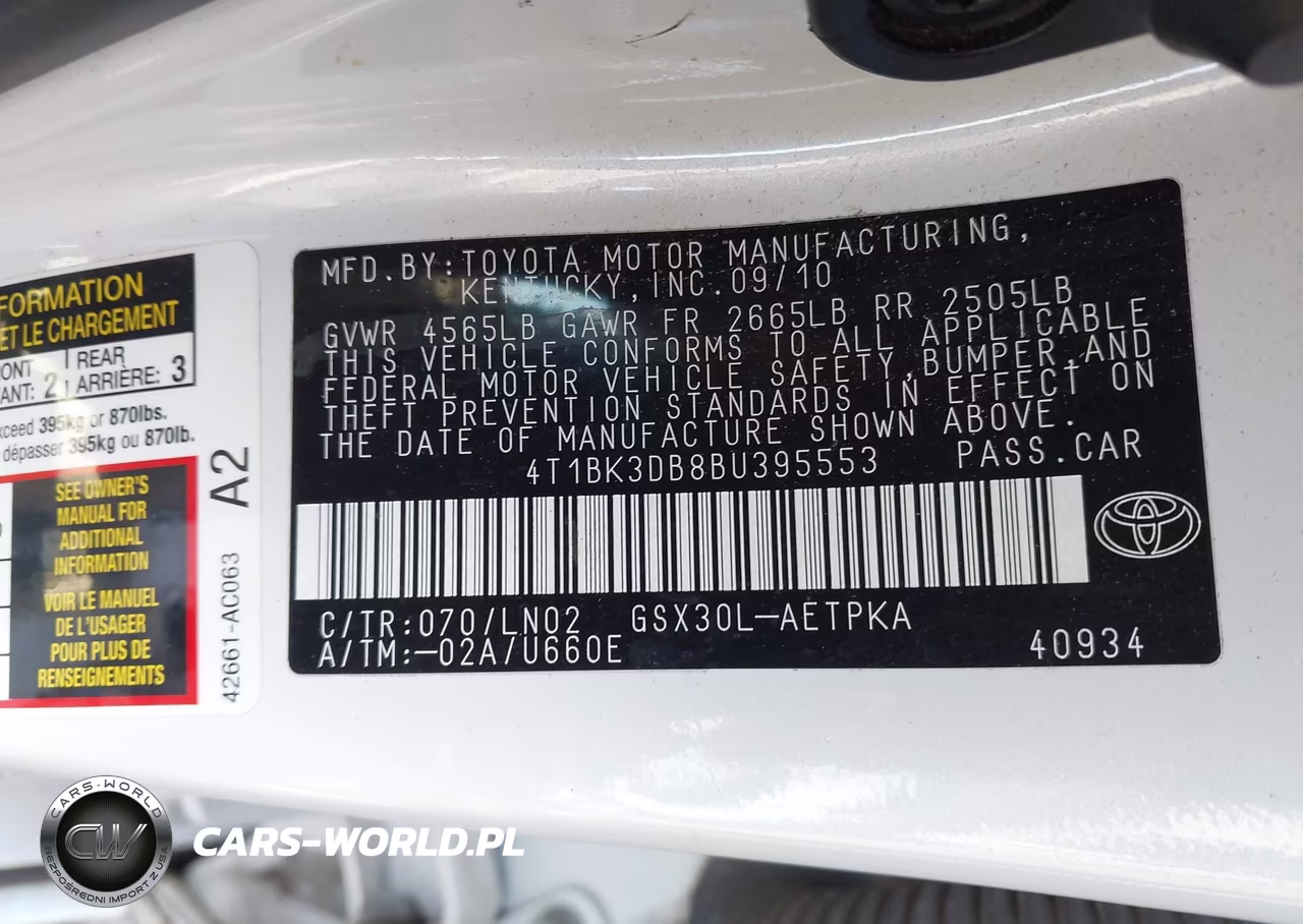 2011 Toyota Avalon Limited VIN:4T1BK3DB8BU395553 - 9