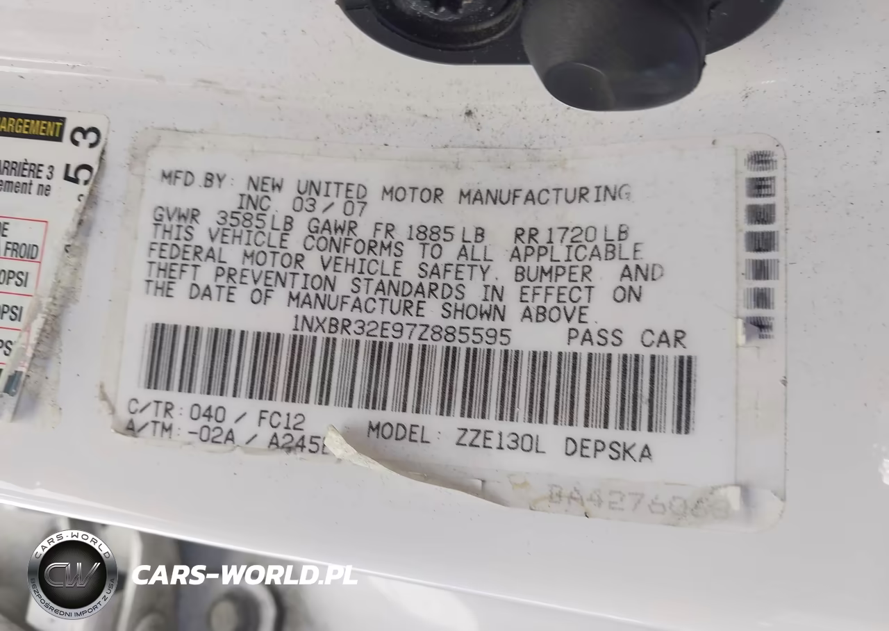 2007 Toyota Corolla S VIN:1NXBR32E97Z885595 - 9