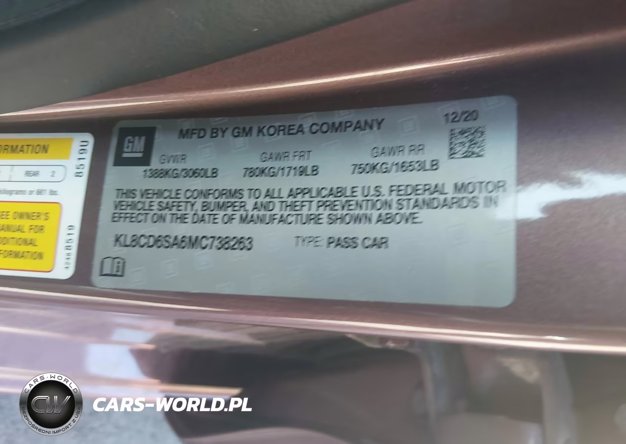 2021 Chevrolet Spark Fwd 1Lt Automatic VIN:KL8CD6SA6MC738263 - 9