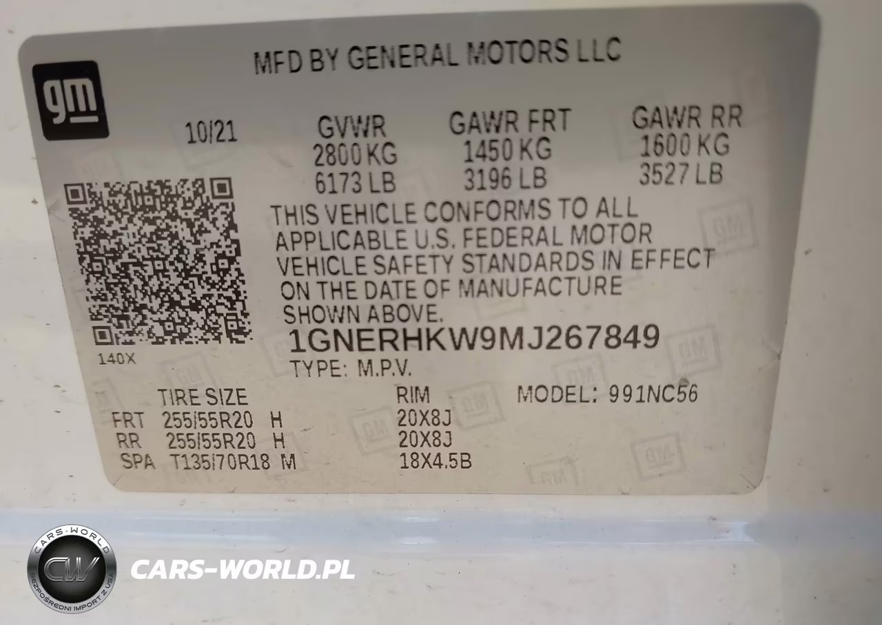 2021 Chevrolet Traverse Fwd Lt Leather VIN:1GNERHKW9MJ267849 - 9