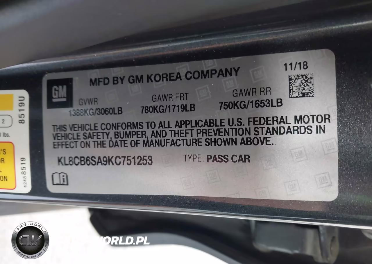 2019 Chevrolet Spark Ls Cvt VIN:KL8CB6SA9KC751253 - 9