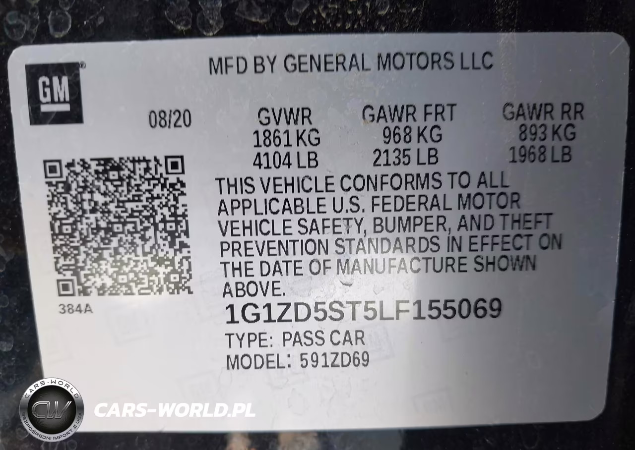 2020 Chevrolet Malibu Fwd Lt VIN:1G1ZD5ST5LF155069 - 9