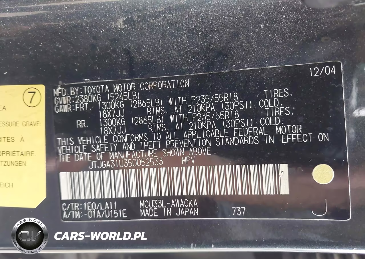 2005 Lexus Rx 330 VIN:JTJGA31U350052533 - 9