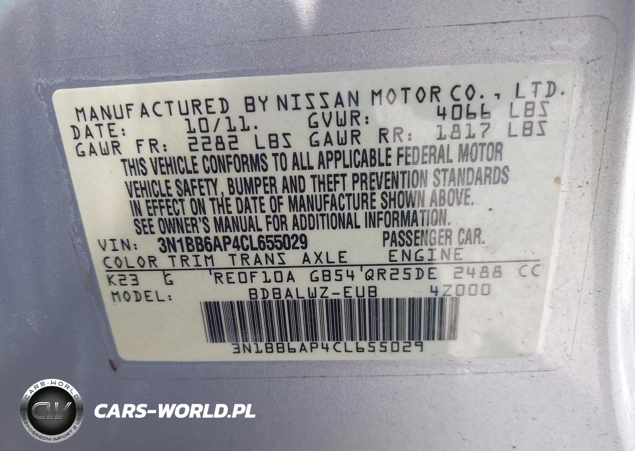 2012 Nissan Sentra Se-R VIN:3N1BB6AP4CL655029 - 9