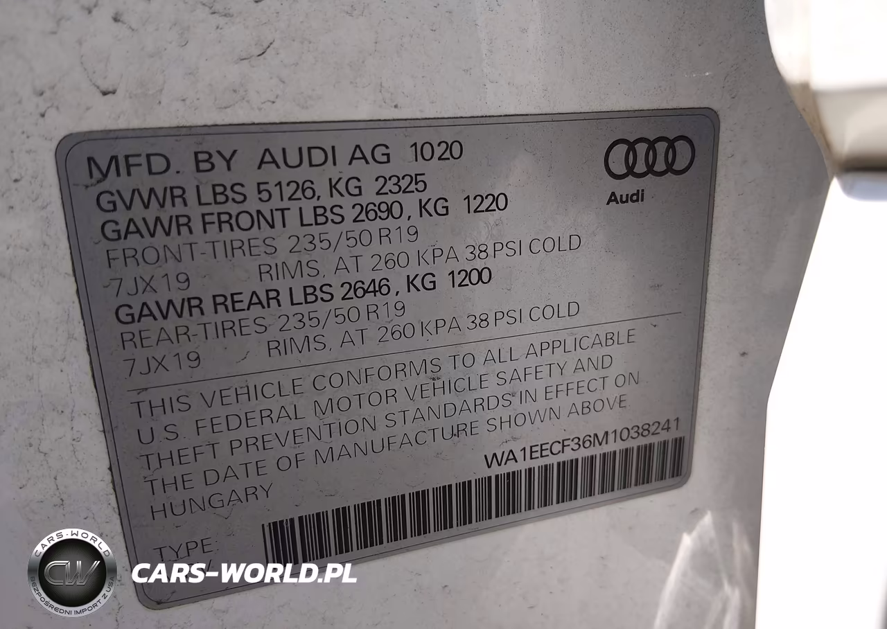 2021 Audi Q3 Premium Plus 45 Tfsi S Line Quattro Tiptronic VIN:WA1EECF36M1038241 - 9