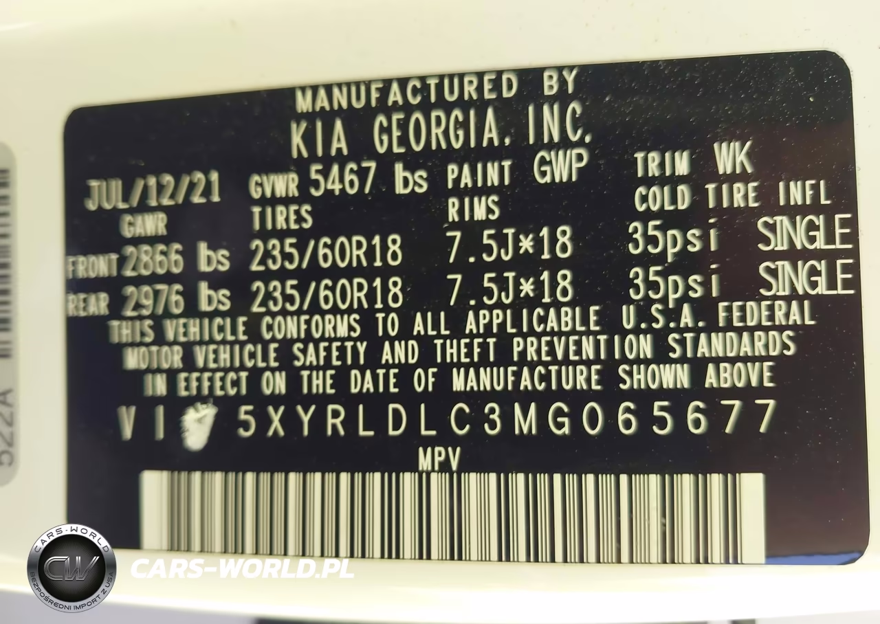 2021 Kia Sorento S VIN:5XYRLDLC3MG065677 - 9