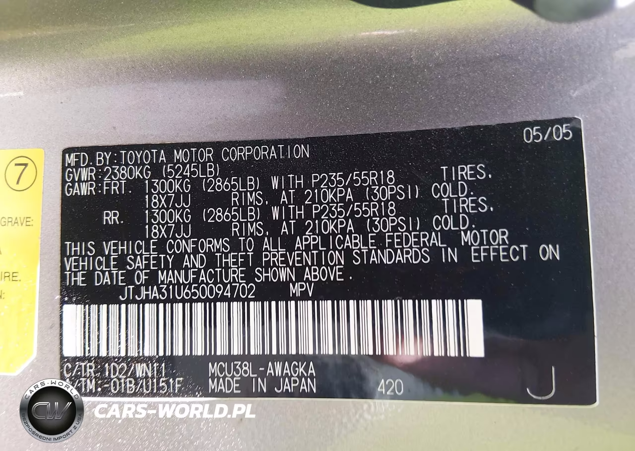 2005 Lexus Rx 330 VIN:JTJHA31U650094702 - 9