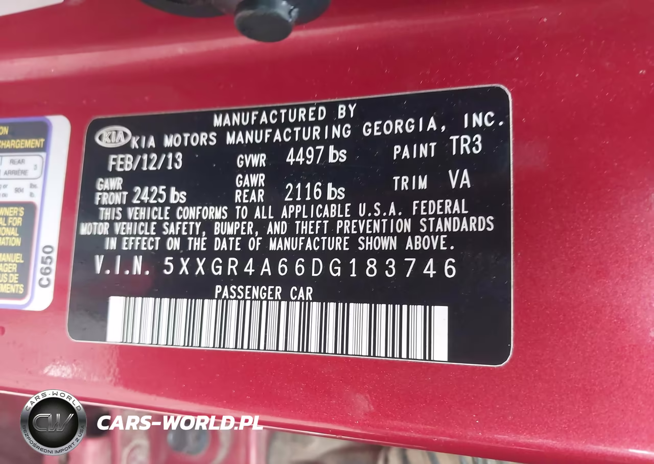 2013 Kia Optima Sx VIN:5XXGR4A66DG183746 - 9