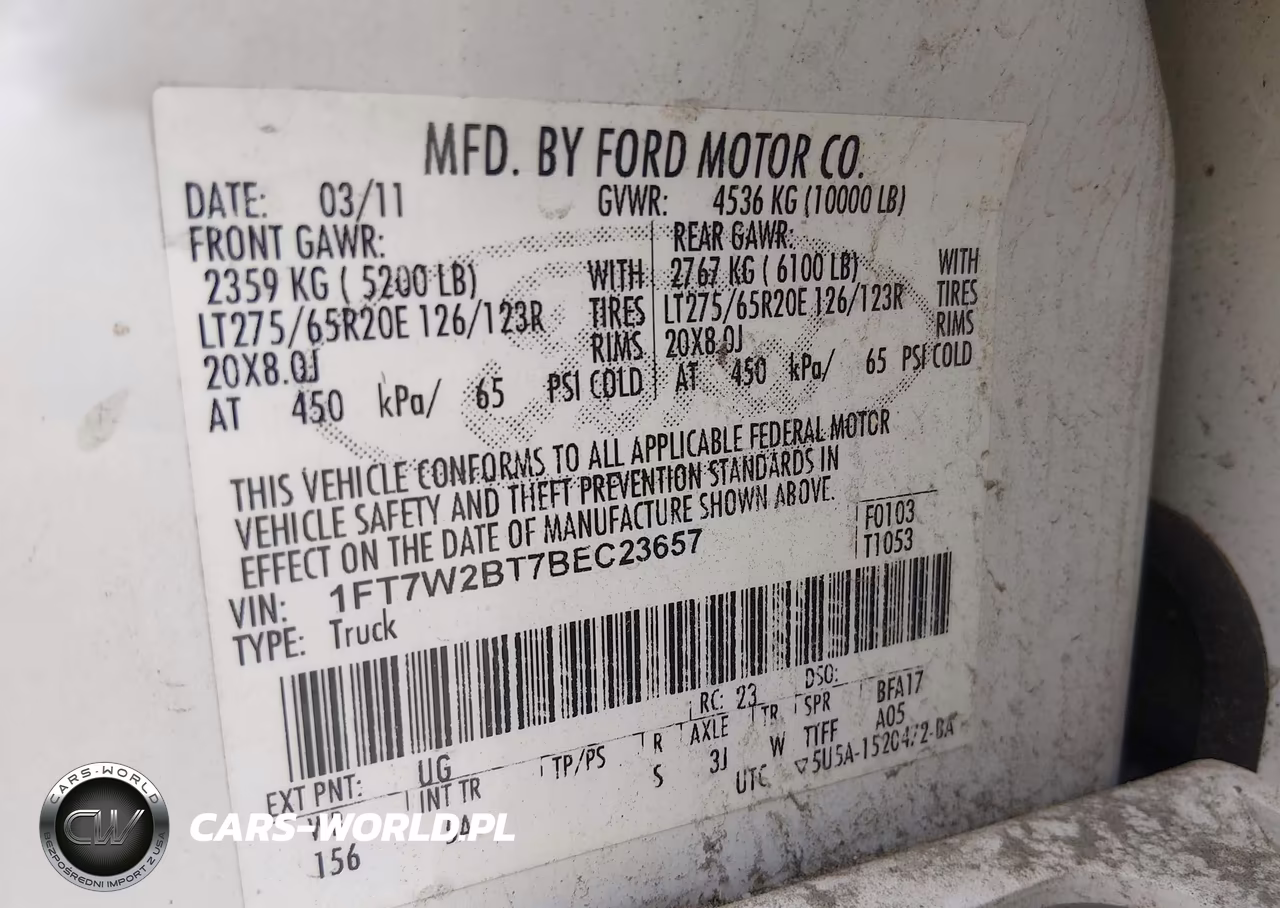 2011 Ford Super Duty F-250 Srw Lariat VIN:1FT7W2BT7BEC23657 - 9