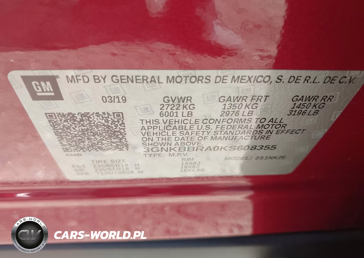 2019 Chevrolet Blazer VIN:3GNKBBRA0KS608355 - 9
