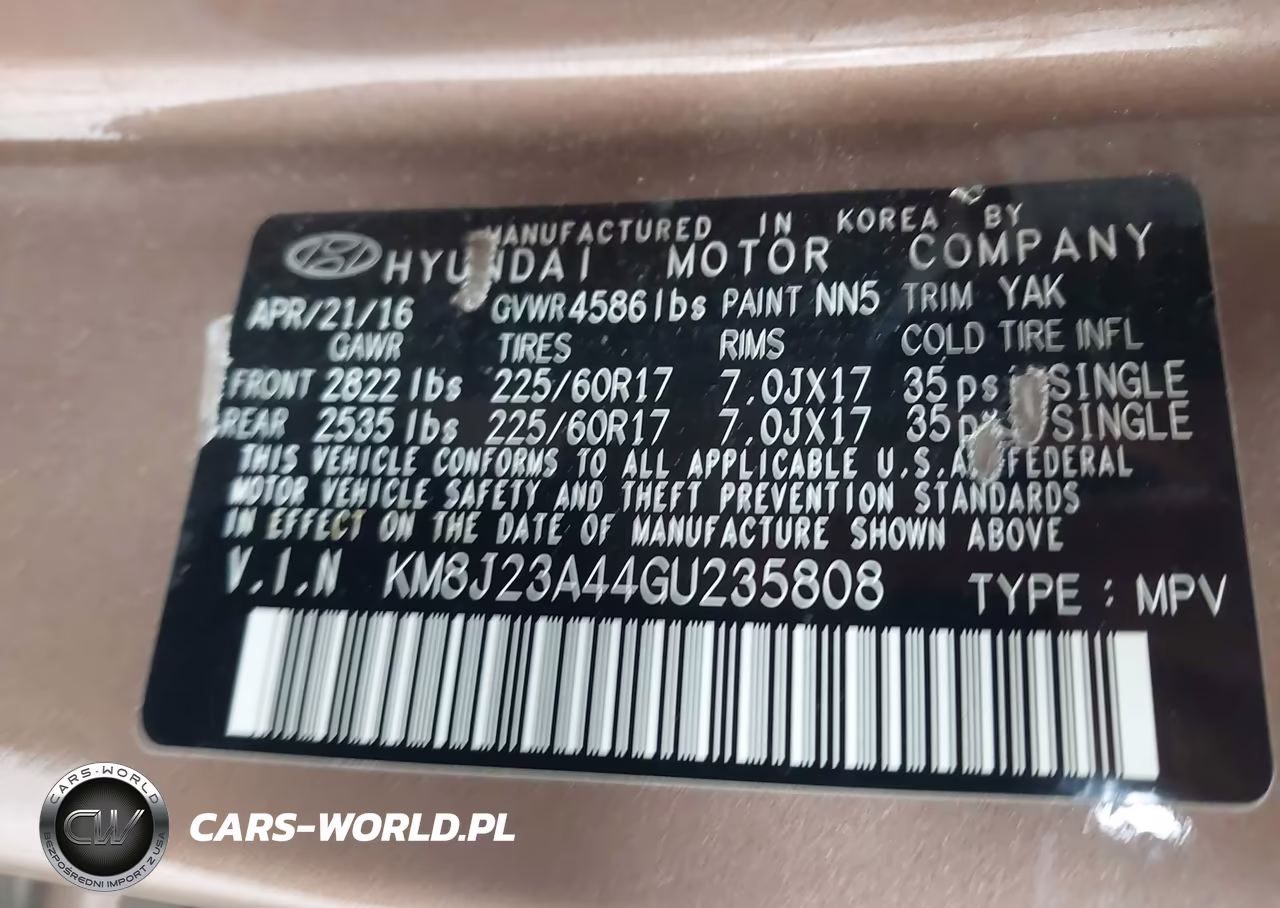 2016 Hyundai Tucson Se VIN:KM8J23A44GU235808 - 9
