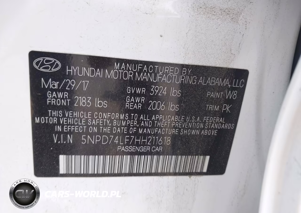 2017 Hyundai Elantra Se VIN:5NPD74LF7HH211618 - 9
