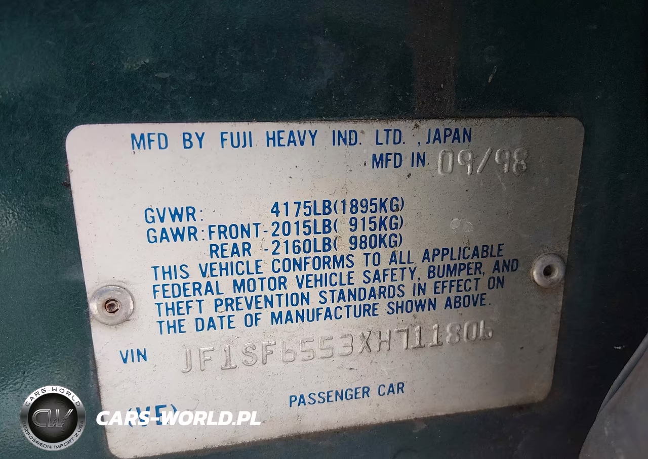 1999 Subaru Forester S VIN:JF1SF6553XH711806 - 9