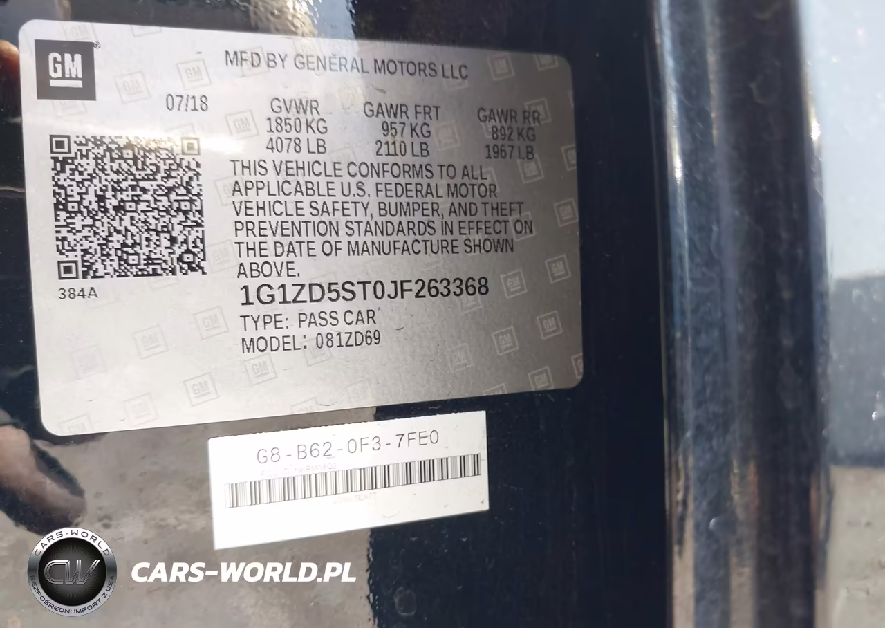 2018 Chevrolet Malibu Lt VIN:1G1ZD5STOJF263368 - 9