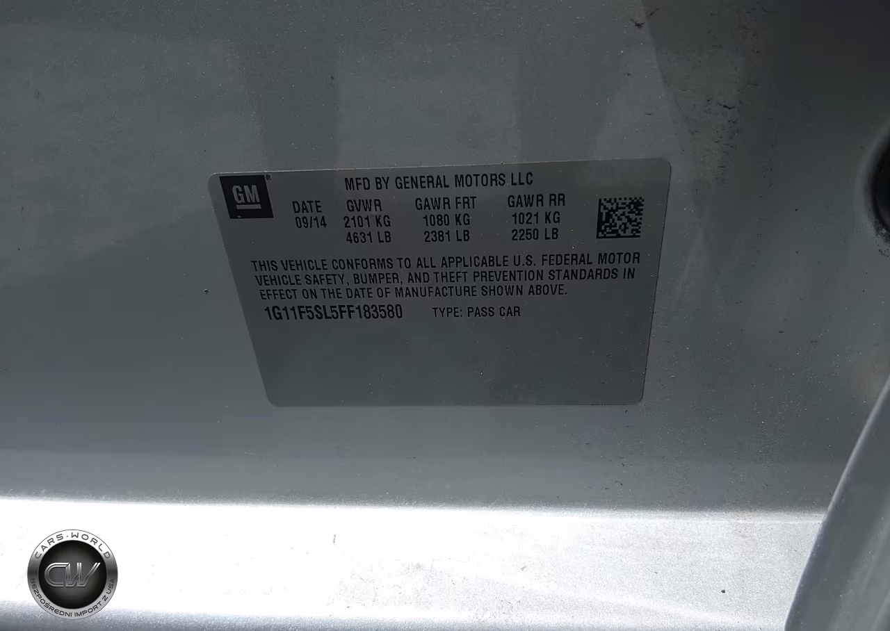2015 Chevrolet Malibu 1Lz VIN:1G11F5SL5FF183580 - 9