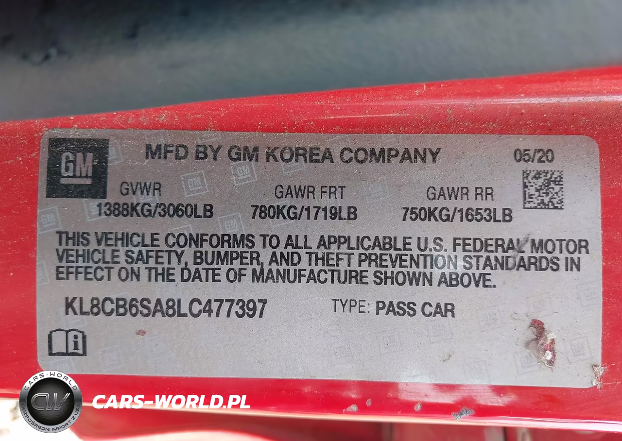 2020 Chevrolet Spark Fwd Ls Automatic VIN:KL8CB6SA8LC477397 - 9