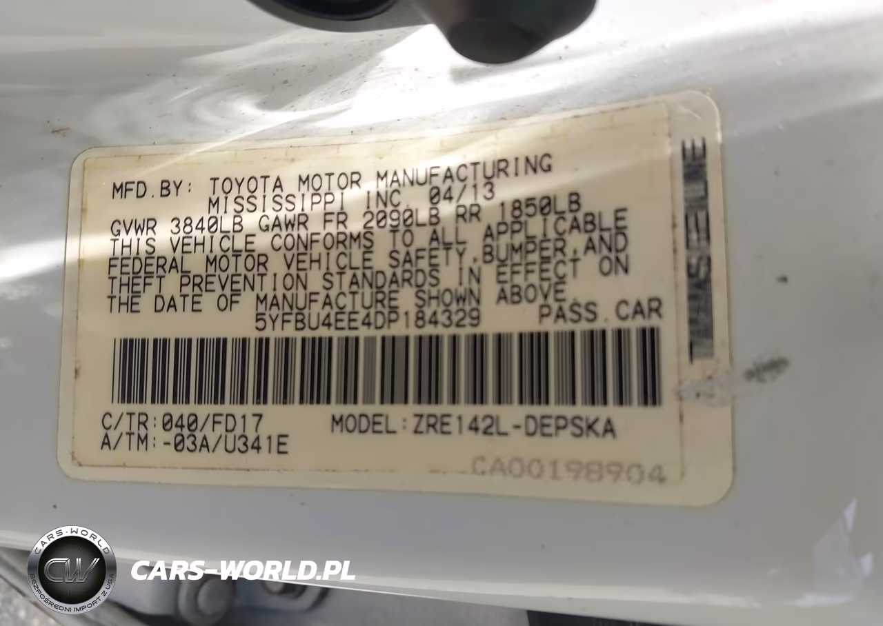 2013 Toyota Corolla S VIN:5YFBU4EE4DP184329 - 9