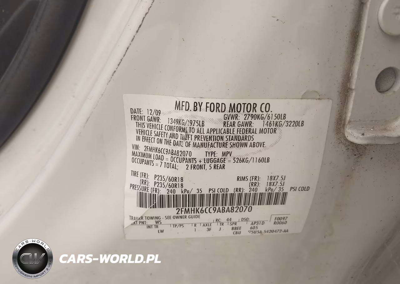 2010 Ford Flex Sel VIN:2FMHK6CC9ABA82070 - 9