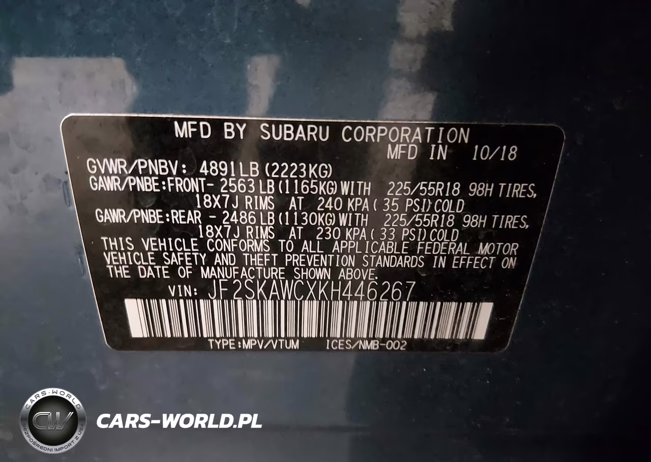 2019 Subaru Forester Touring VIN:JF2SKAWCXKH446267 - 9