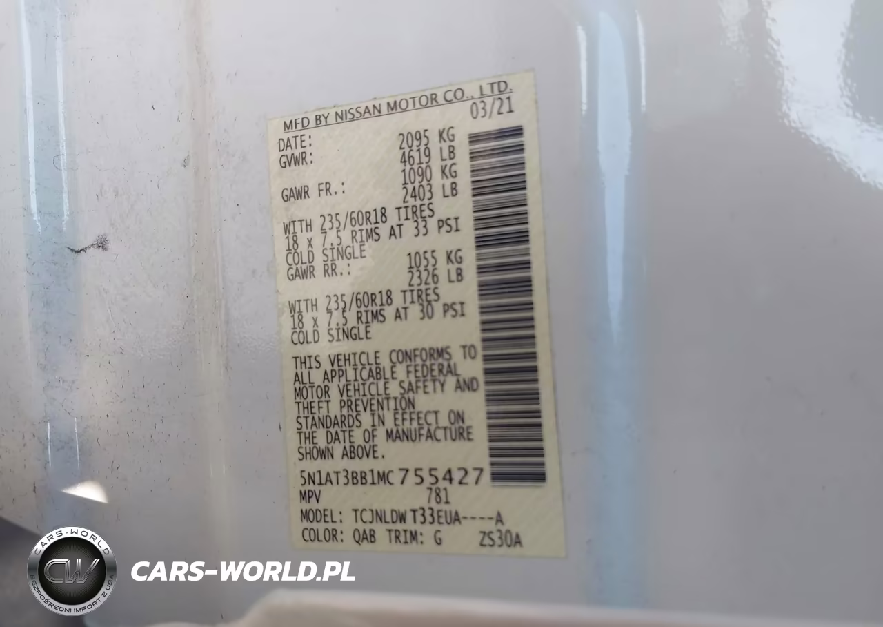 2021 Nissan Rogue Sv Intelligent Awd VIN:5N1AT3BB1MC755427 - 9