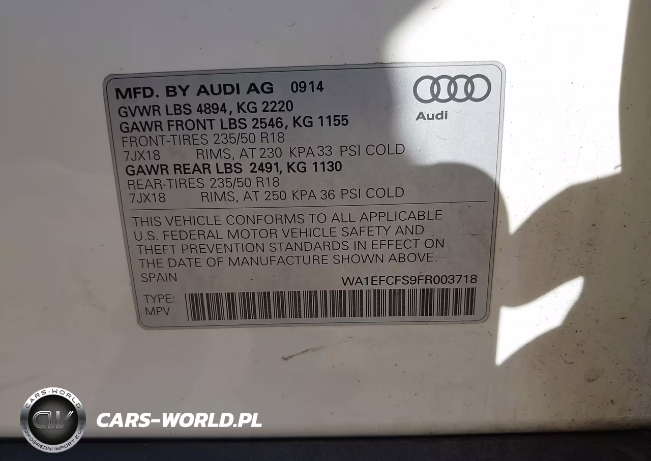 2015 Audi Q3 2.0T Premium Plus VIN:WA1EFCFS9FR003718 - 9