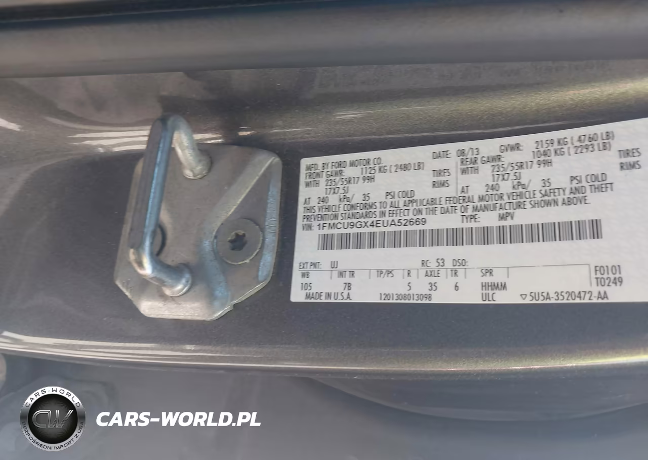 2014 Ford Escape Se VIN:1FMCU9GX4EUA52669 - 9