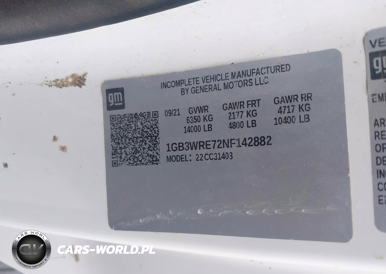 2022 Chevrolet Silverado 3500Hd Chassis Work Truck VIN:1GB3WRE72NF142882 - 8