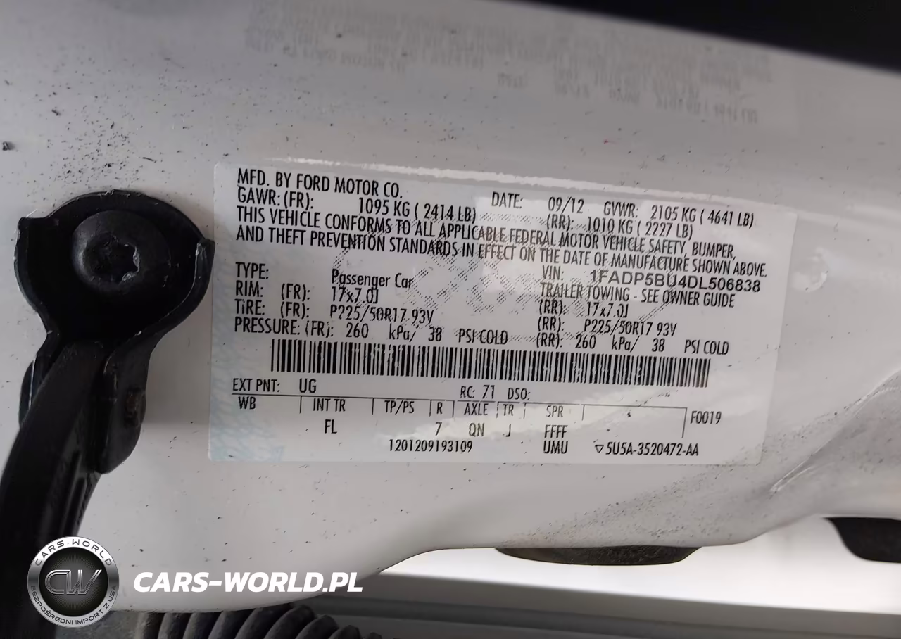 2013 Ford C-Max Hybrid Sel VIN:1FADP5BU4DL506838 - 9