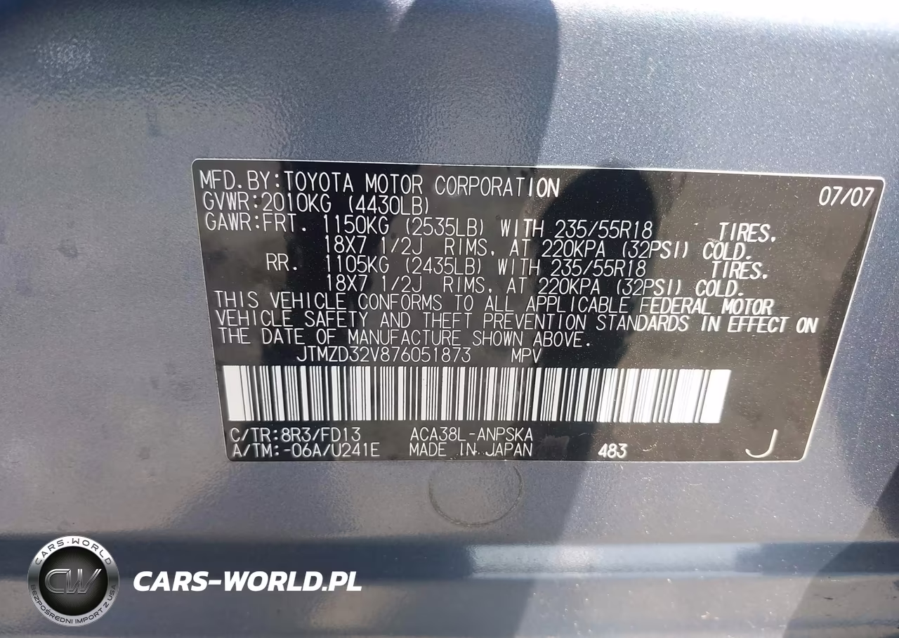 2007 Toyota Rav4 Sport VIN:JTMZD32V876051873 - 9