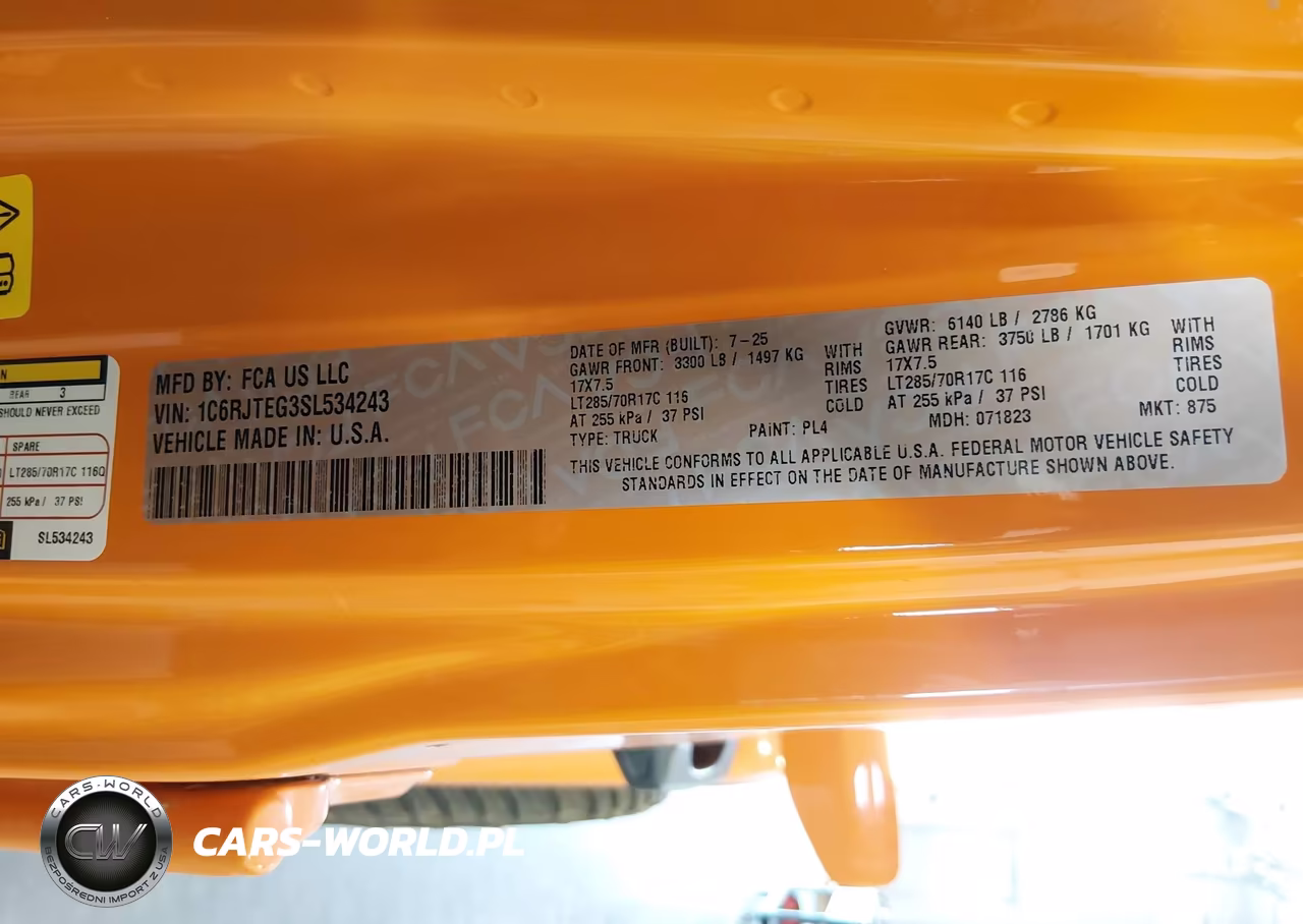 2025 Jeep Gladiator Mojave 4X4 VIN:1C6RJTEG3SL534243 - 9