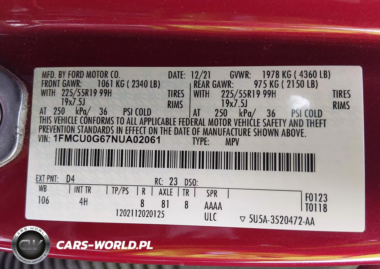 2022 Ford Escape Se VIN:1FMCU0G67NUA02061 - 9
