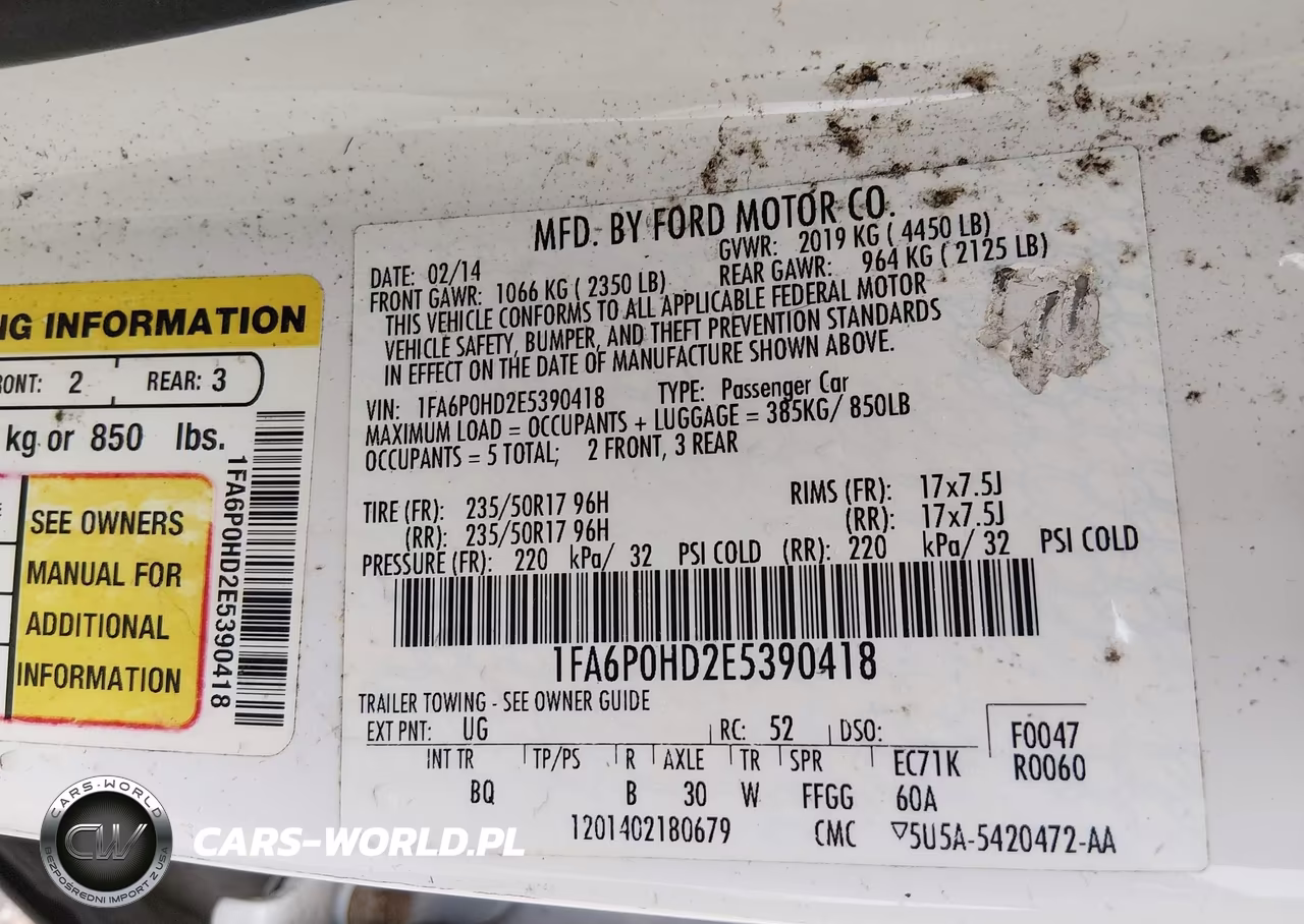 2014 Ford Fusion Se VIN:1FA6P0HD2E5390418 - 9