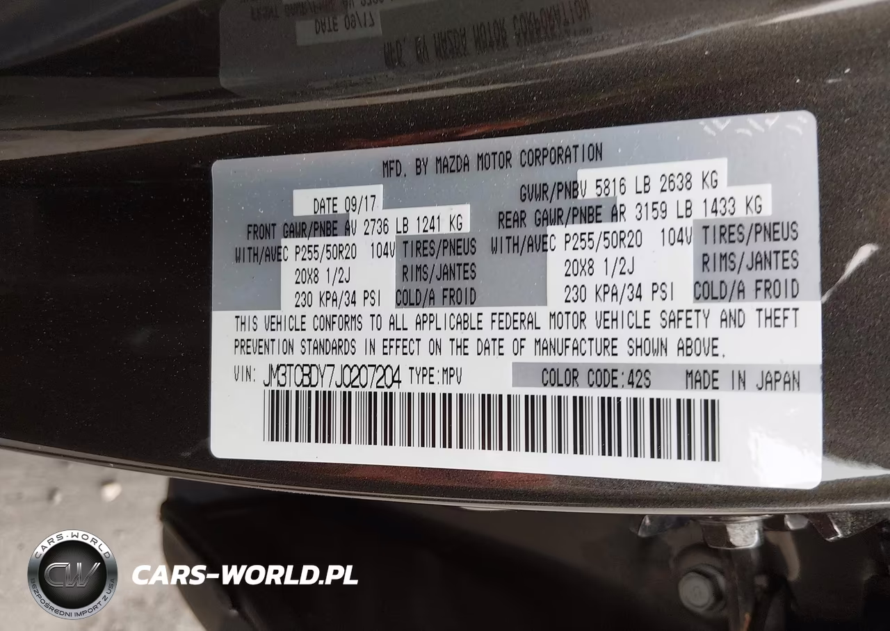 2018 Mazda Cx-9 Grand Touring VIN:JM3TCBDY7J0207204 - 9