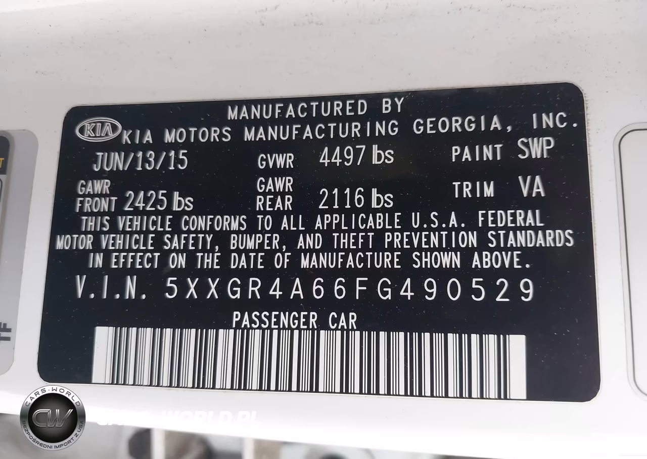 2015 Kia Optima Sx Turbo VIN:5XXGR4A66FG490529 - 9