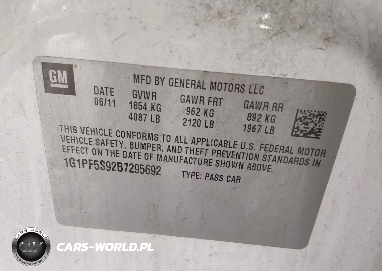 2011 Chevrolet Cruze 1Lt VIN:1G1PF5S92B7295692 - 9