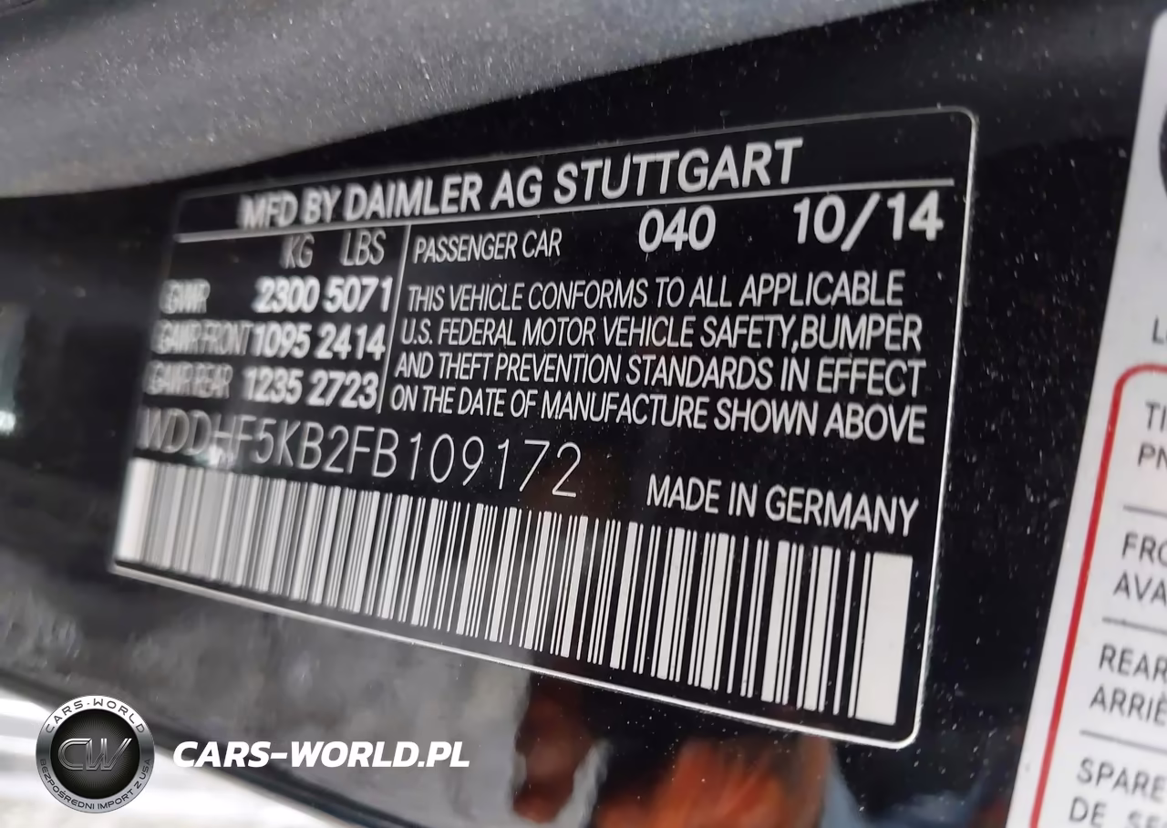 2015 Mercedes-Benz E 350 VIN:WDDHF5KB2FB109172 - 9
