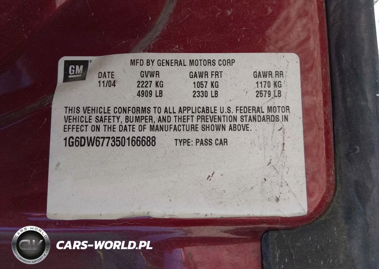 2005 Cadillac Sts V6 VIN:1G6DW677350166688 - 9