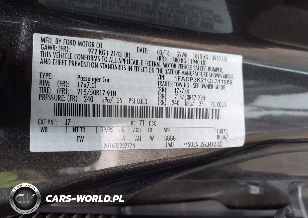 2016 Ford Focus Se VIN:1FADP3K21GL311982 - 9