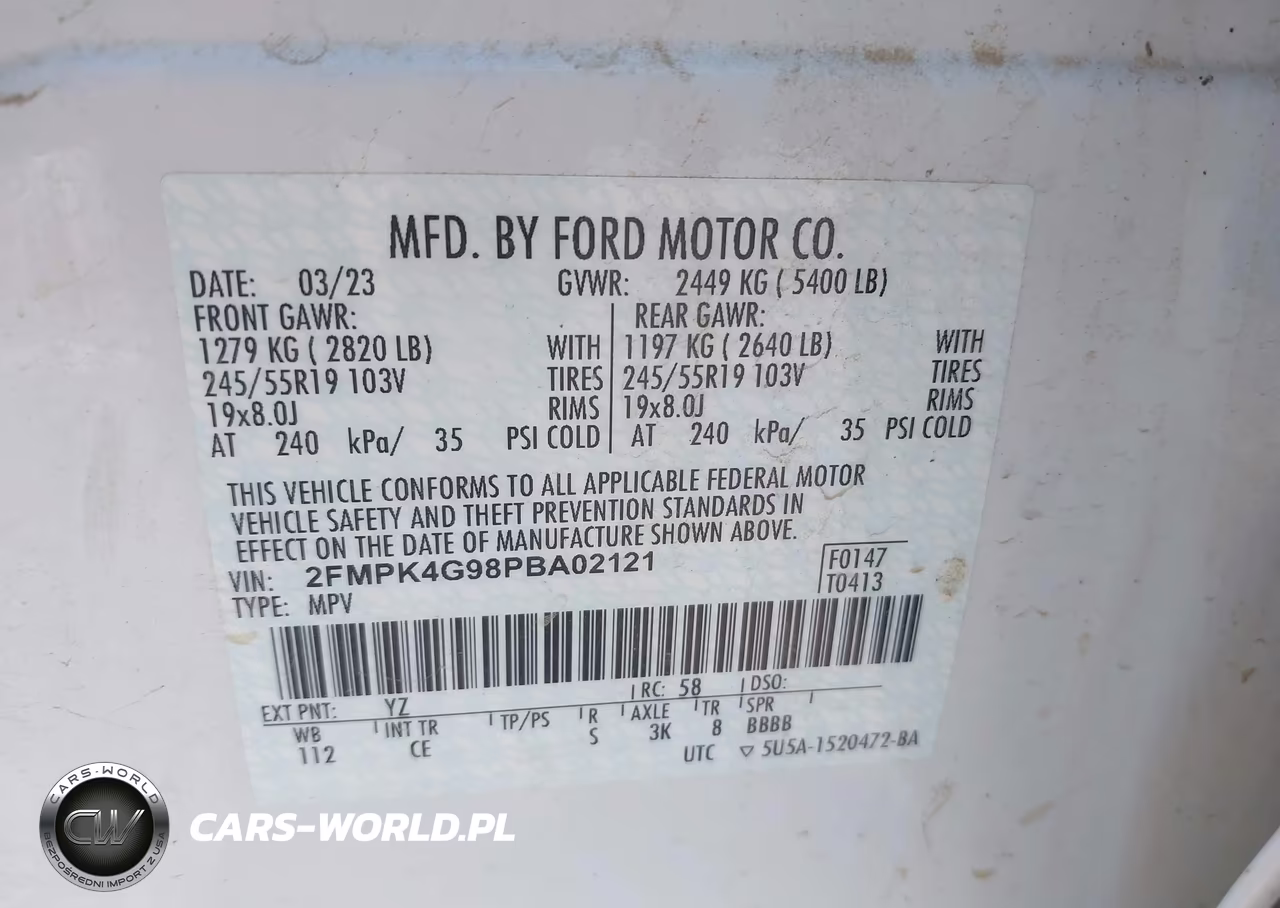2023 Ford Edge Se VIN:2FMPK4G98PBA02121 - 9