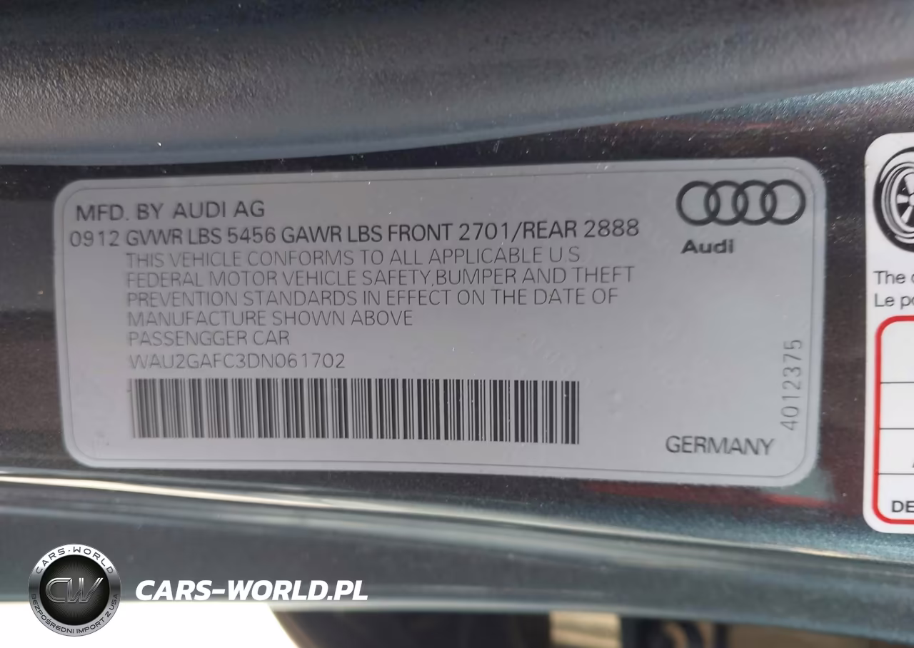 2013 Audi A7 3.0T Premium VIN:WAU2GAFC3DN061702 - 9