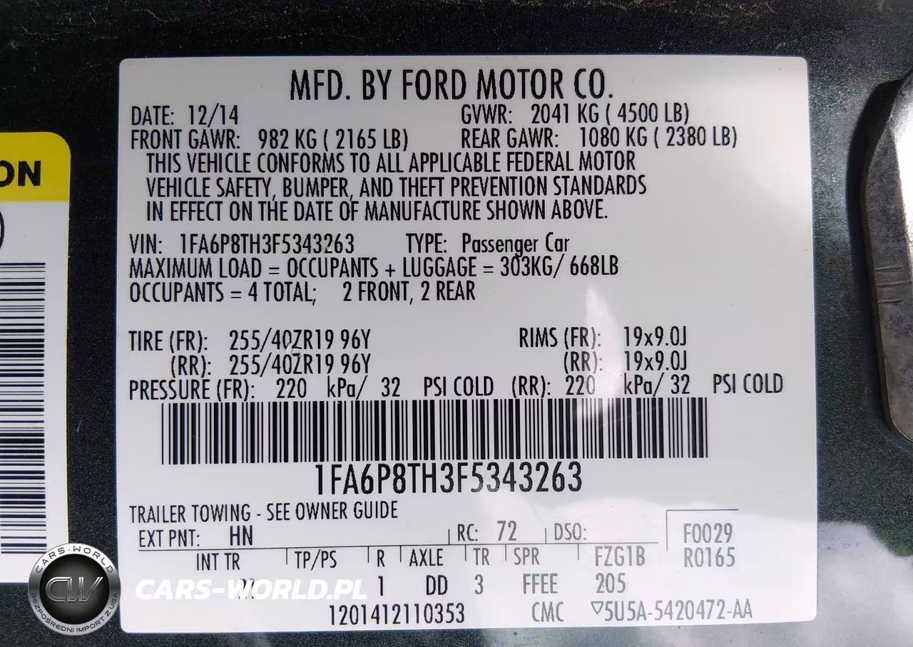 2015 Ford Mustang Ecoboost VIN:1FA6P8TH3F5343263 - 9