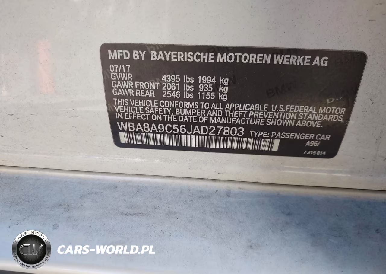 2018 BMW 320I VIN:WBA8A9C56JAD27803 - 9