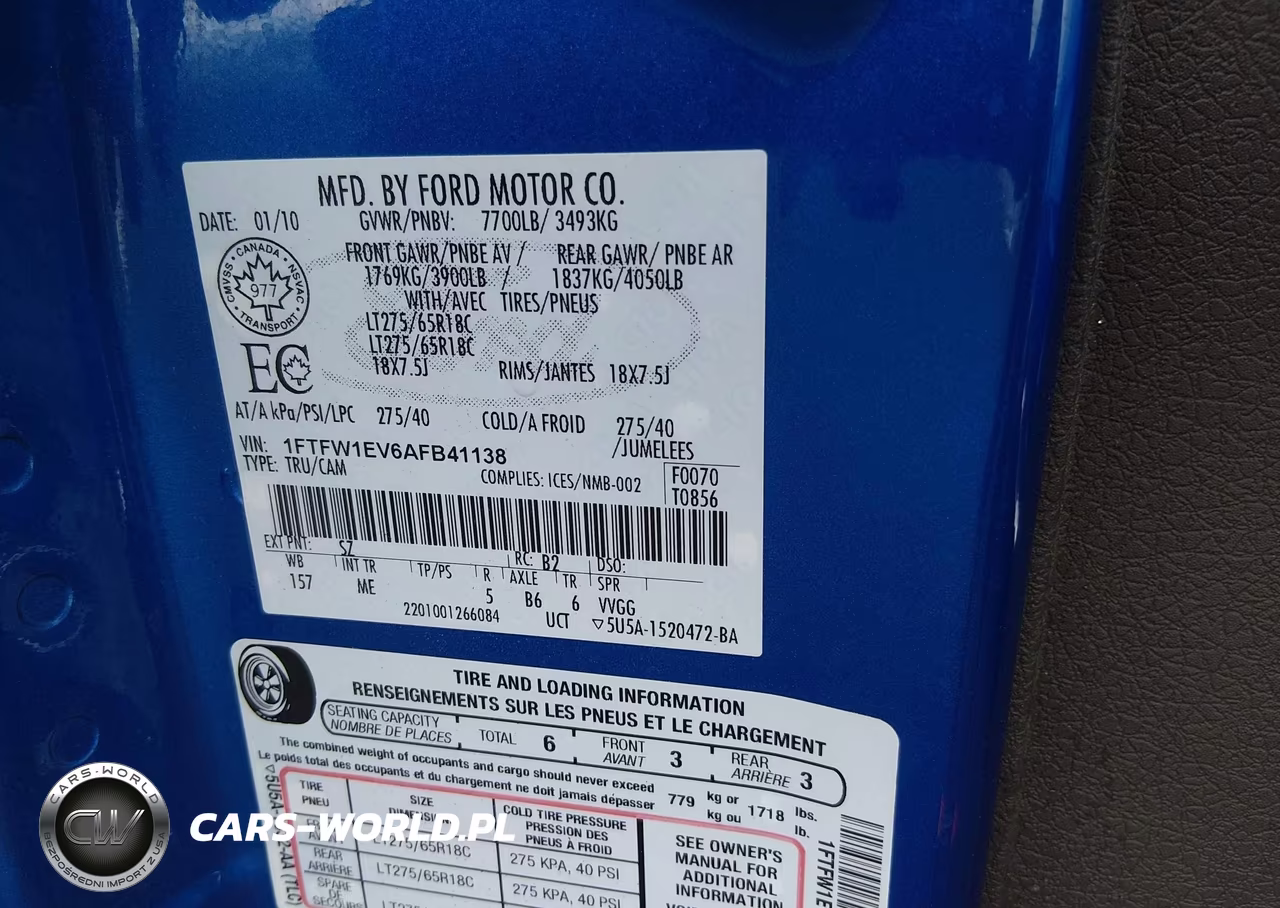 2010 Ford F-150 Fx4-Harley-Davidson-King Ranch-Lariat-Platinum-Xl-Xlt VIN:1FTFW1EV6AFB41138 - 9