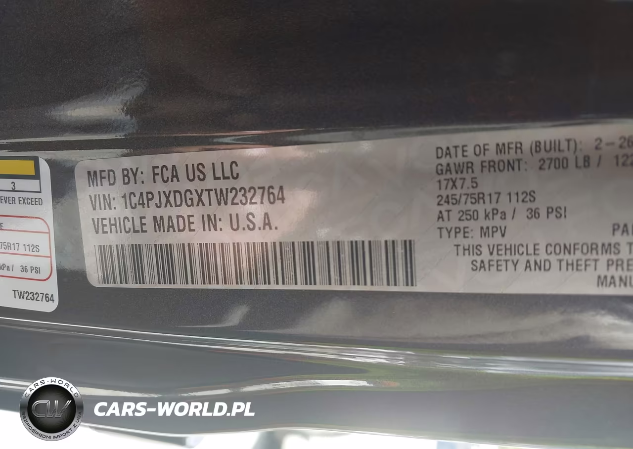 2026 Jeep Wrangler Sport VIN:1C4PJXDGXTW232764 - 9