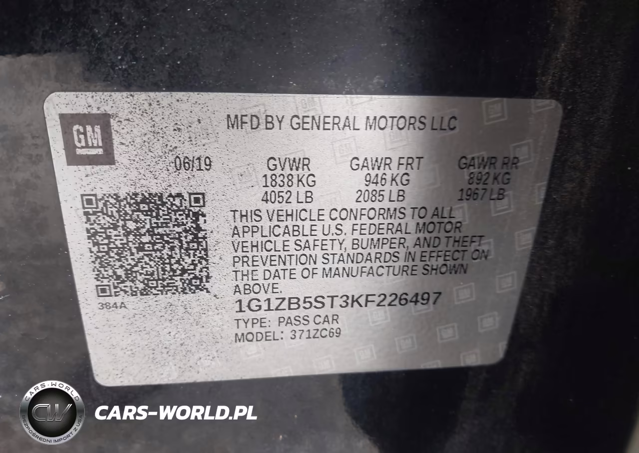 2019 Chevrolet Malibu 1Ls VIN:1G1ZB5ST3KF226497 - 9