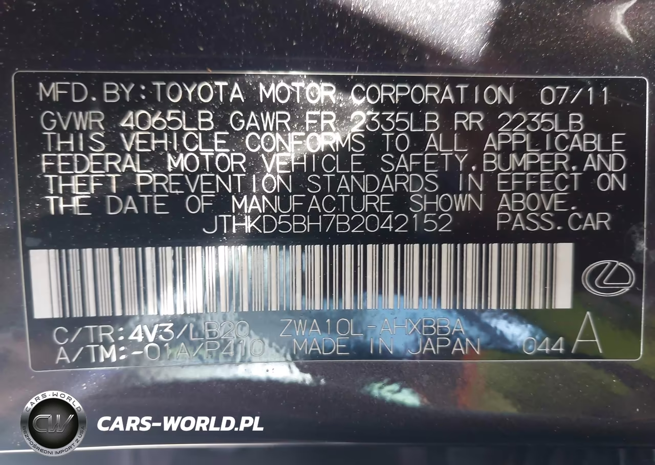 2011 Lexus Ct 200H Premium VIN:JTHKD5BH7B2042152 - 9