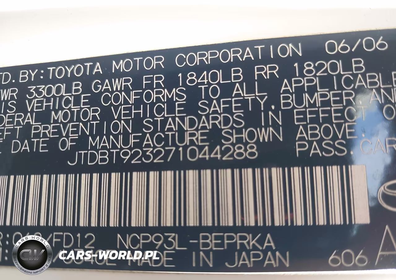 2007 Toyota Yaris VIN:JTDBT923271044288 - 9